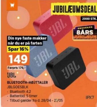 Power Jbl højttaler tilbud