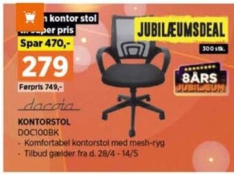 Power Dacota gamerstol tilbud