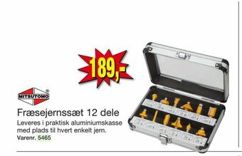 Harald Nyborg Fræsejernssæt 12 dele tilbud