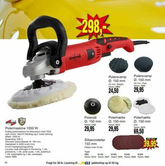 Harald Nyborg Polermaskine 1050 W tilbud