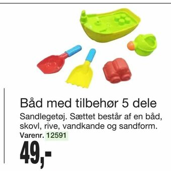 Båd med tilbehør 5 dele