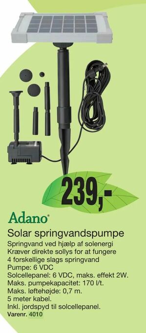 Harald Nyborg Solar springvandspumpe tilbud