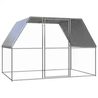 Bolig Center Udendørs hønsebur 3x2x2 m galvaniseret stål tilbud