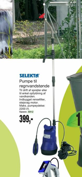 Pumpe til regnvandstønde