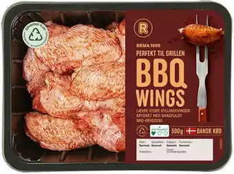 REMA 1000 Grillvinger med bbq, 500 g tilbud