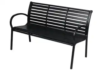 jem & fix Havebænk amsterdam sort 125 x 60 cm - sunlife tilbud