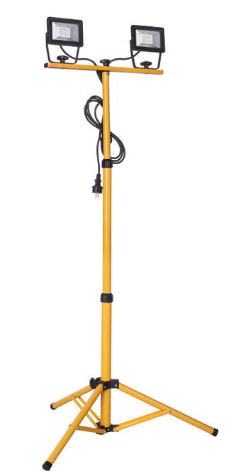 jem & fix Arbejdslampe på teleskopstativ 2 x 20 w tilbud