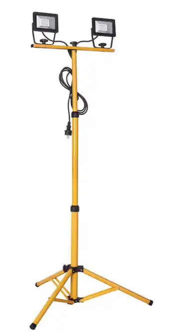 jem & fix Arbejdslampe på teleskopstativ 2 x 20 w tilbud