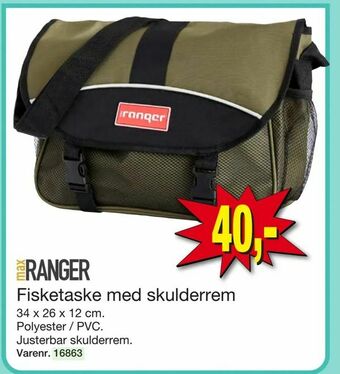 Fisketaske med skulderrem