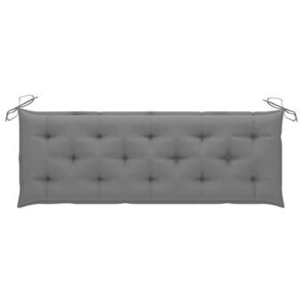 Hynde til havebænk 150x50x7 cm stof grå