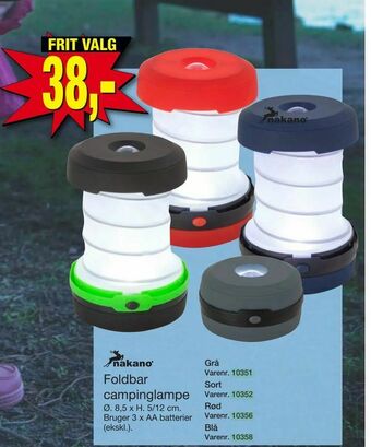 Harald Nyborg Foldbar campinglampe tilbud