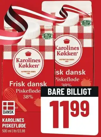Løvbjerg Karalines Piskefløde 500ml tilbud