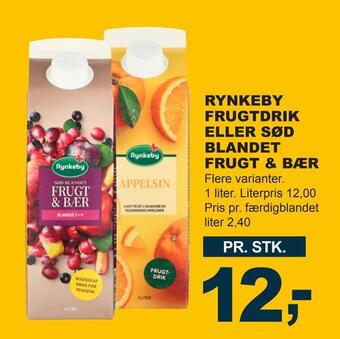 Let-Køb Rynkeby frugtdrik eller sød blandet frugt & bær tilbud