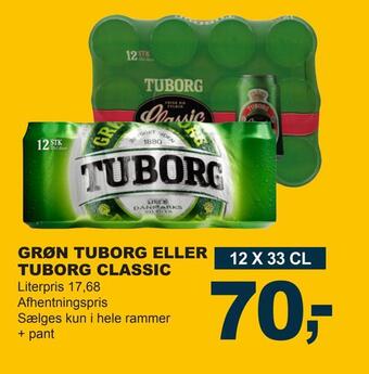 Let-Køb Grøn tuborg eller tuborg classic tilbud