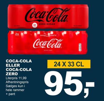 Let-Køb Coca-cola eller coca-cola zero tilbud