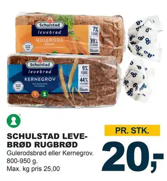 Let-Køb Schulstad leve- brød rugbrød tilbud