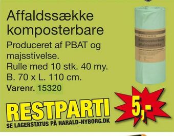 Harald Nyborg Affaldssække komposterbare tilbud