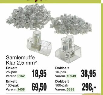 Harald Nyborg Samlemuffe Klar 2,5 mm2 tilbud