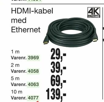 Harald Nyborg HDMI-kabel med Ethernet tilbud