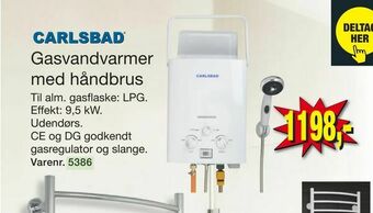 Harald Nyborg Gasvandvarmer med håndbrus tilbud