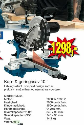 Harald Nyborg Kap- & geringssav 10'' tilbud