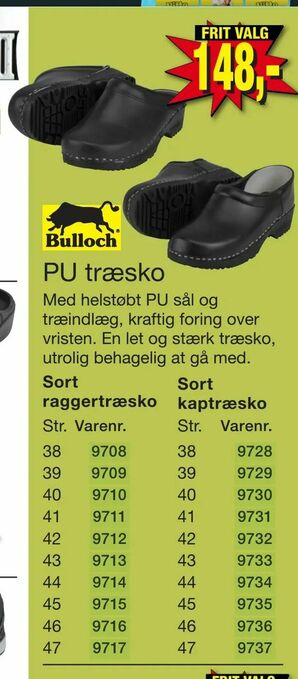 Harald Nyborg PU træsko tilbud