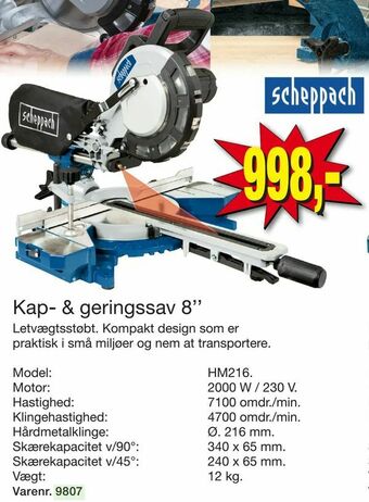 Harald Nyborg Kap- & geringssav 8'' tilbud