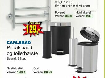 Pedalspand og toiletbørste