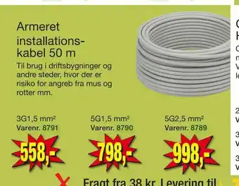 Harald Nyborg installations kabel 50 m tilbud