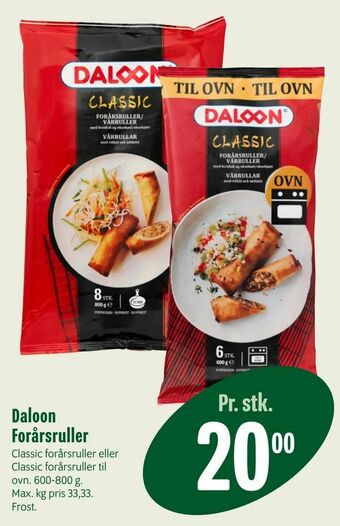 Min Købmand Daloon Forårsruller tilbud