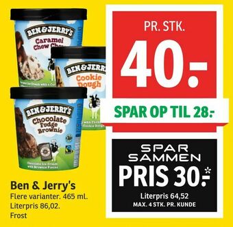 SPAR Ben & Jerry's tilbud