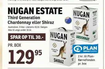 SPAR Third Generation Chardonnay eller Shiraz tilbud