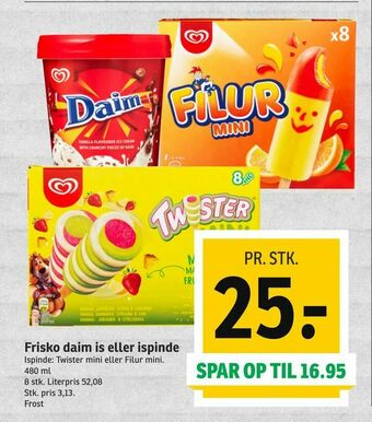 SPAR Frisko daim is eller ispinde tilbud