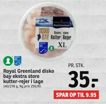 SPAR Royal Greenland disko bay ekstra store kutter-rejer i lage tilbud