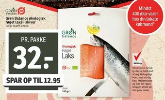 SPAR Grøn Balance økologisk røget laks i skiver tilbud