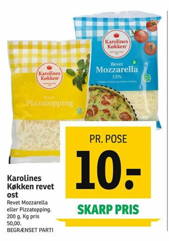 SPAR Karolines Køkken revet ost tilbud