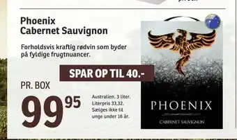 SPAR Phoenix Cabernet Sauvignon tilbud