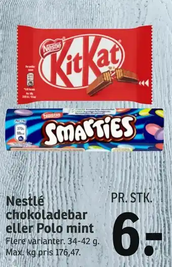 SPAR Nestlé chokoladebar eller Polo mint tilbud