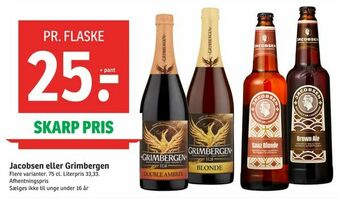 SPAR Jacobsen eller Grimbergen tilbud