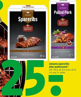 Coop 365 Jensens spareribs eller pulled pork tilbud