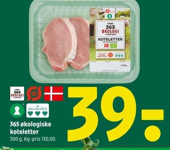 Coop 365 365 økologiske koteletter tilbud