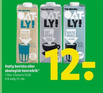 Oatly barista eller økologisk havredrik*