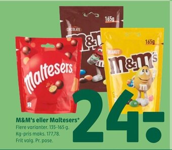 Coop 365 M&M's eller Maltesers* tilbud