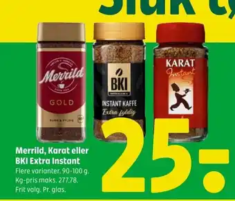 Coop 365 Merrild, Karat eller BKI Extra Instant tilbud