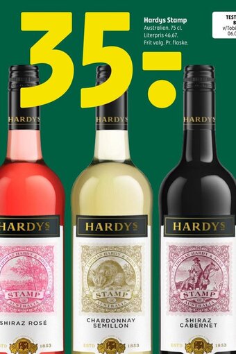 Coop 365 Hardys Stamp Australien. 75 cl. tilbud
