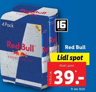 Lidl Red Bull tilbud