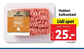 Lidl Hakket kalkunkød tilbud