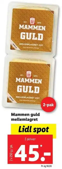 Lidl Mammen guld mellemlagret tilbud