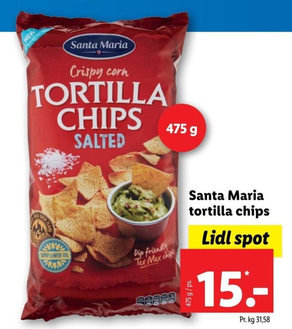 Santa Maria tortilla chips tilbud hos Lidl