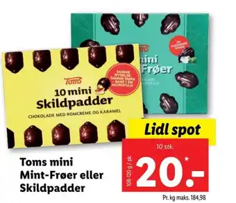 Lidl Toms mini Mint-Frøer eller Skildpadder tilbud